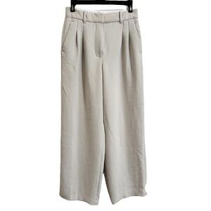 Wilfred‎ The Effortless Pant Beige Pleated Wide Leg Trousers Size 4